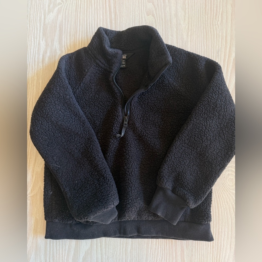 Athleta Girl Charcoal Fleece Pullover
